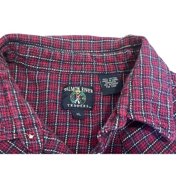 Salmon River Traders Shirt Men's XL Classic Flannel Heavy Western Pearl Snap - Picture 3 of 5